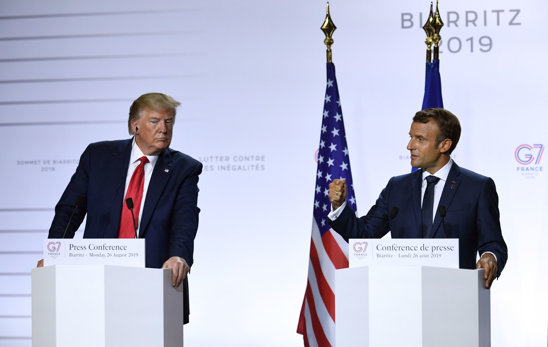 "ليست لائقة.. ماكرون يرد على تصريحات ترامب